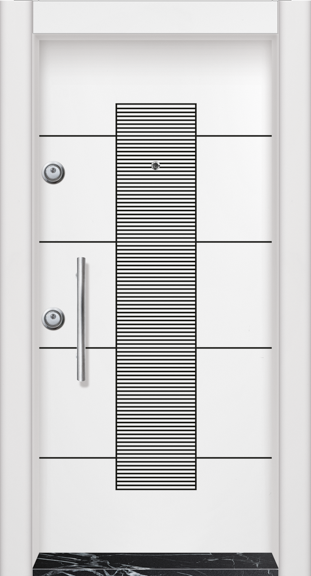 MONO ÇELİK KAPI MN-4500 Kabartmalı Daire Giriş Kapısı, Çelik                         Kapı