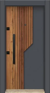 MONO ÇELİK KAPI MN-1015 Kabartmalı Daire Giriş Kapısı, Çelik Kapı